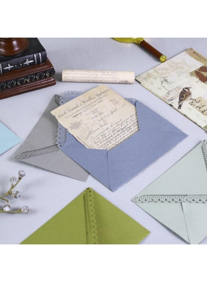 FAYET 10 Pack Colorful Hollow Triangle Envelopes , Paper Card Envelopes for Wedding Invitations, Party Favors, Business Cards, Gifts, and DIY Crafts (160×113mm) - Image 5